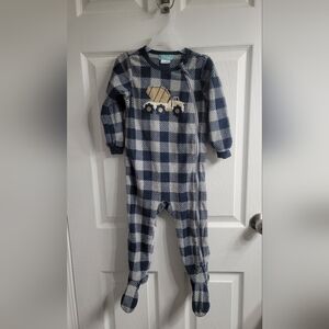 #525 Pekkle Footed Onesie Truck sz 3T